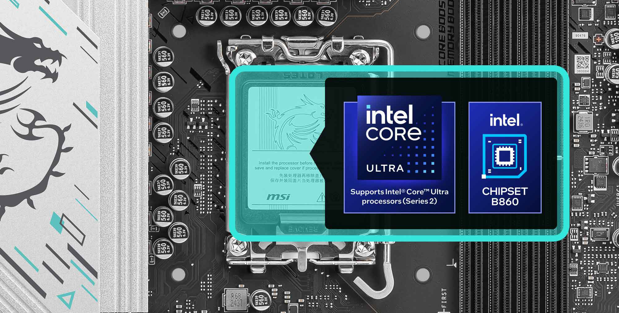 MSI B860M GAMING PLUS WIFI Motherboard, mATX - Supports Intel Core